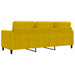 Driezitsbank 180 cm fluweel geel