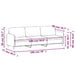 Driezitsbank 180 cm fluweel geel
