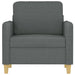 Fauteuil 60 cm stof donkergrijs