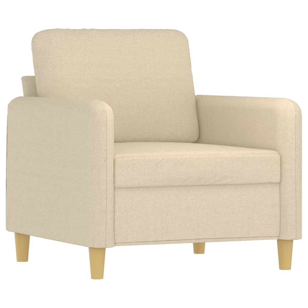 Fauteuil 60 cm stof crèmekleurig