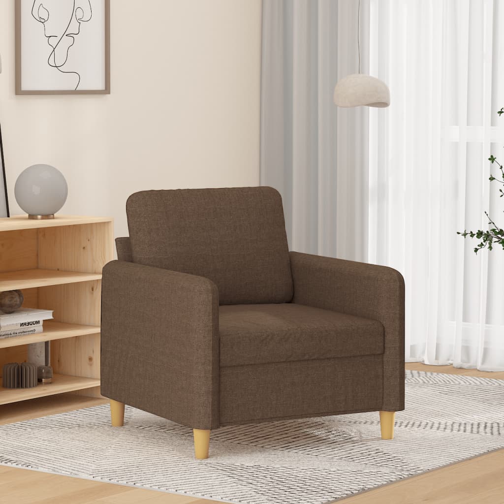 Fauteuil 60 cm stof bruin