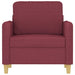 Fauteuil 60 cm stof wijnrood