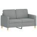 Tweezitsbank 120 cm stof lichtgrijs
