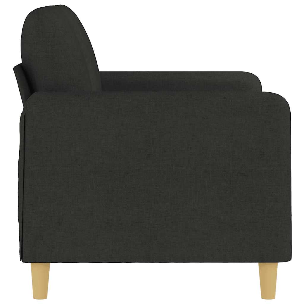 Tweezitsbank 120 cm stof zwart