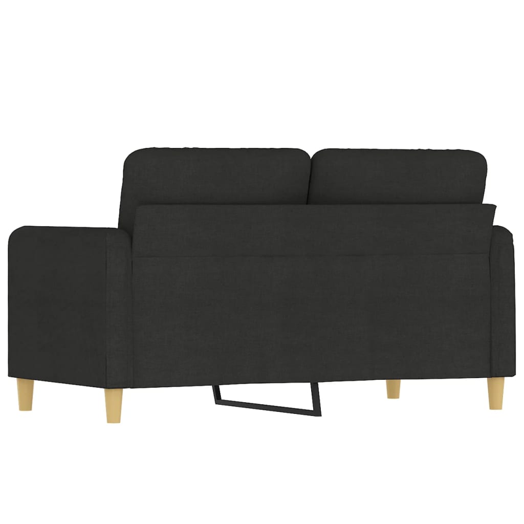 Tweezitsbank 120 cm stof zwart