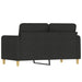 Tweezitsbank 120 cm stof zwart