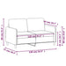 Tweezitsbank 120 cm stof zwart