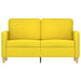 Tweezitsbank 120 cm stof lichtgeel