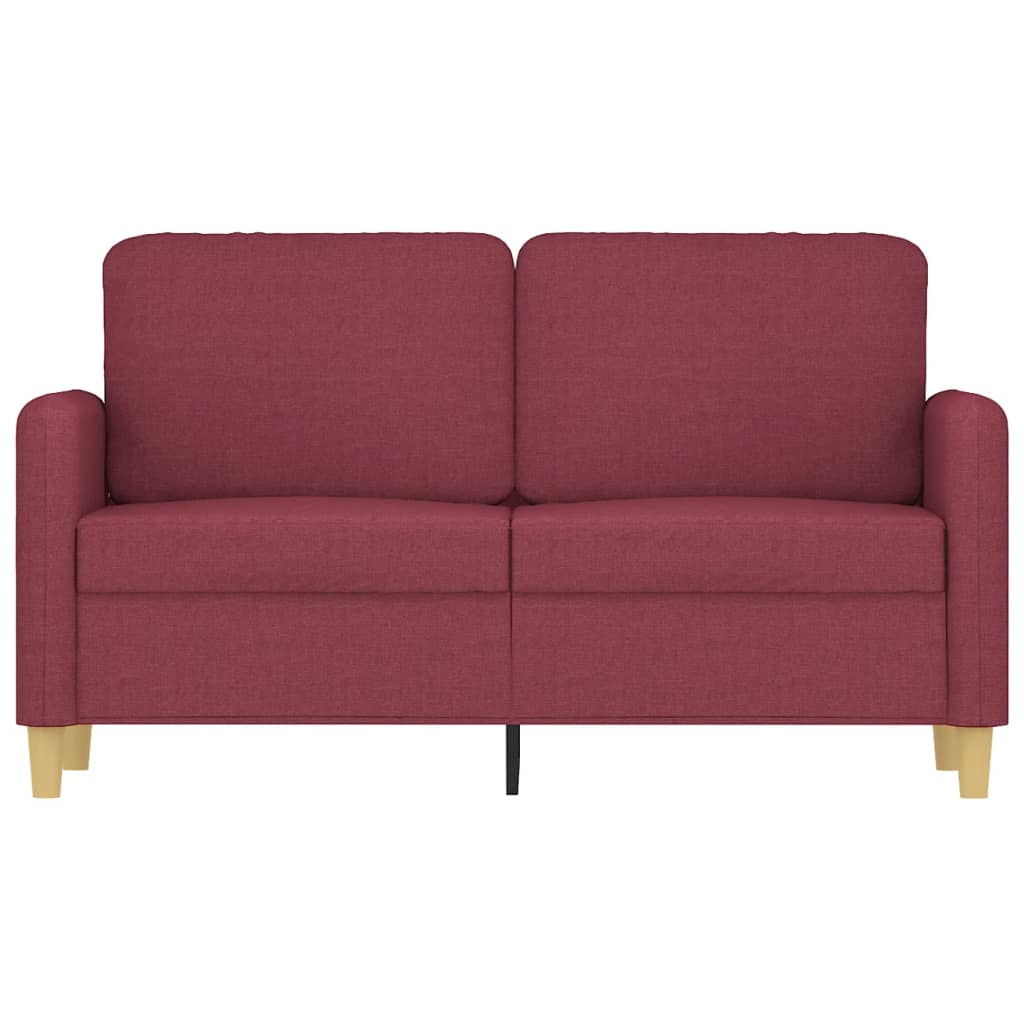 Tweezitsbank 120 cm stof wijnrood