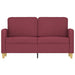 Tweezitsbank 120 cm stof wijnrood