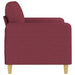 Tweezitsbank 120 cm stof wijnrood