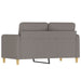 Tweezitsbank 120 cm stof taupe