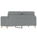Tweezitsbank 140 cm stof lichtgrijs