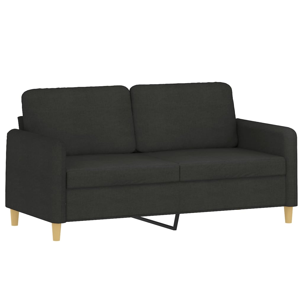 Tweezitsbank 140 cm stof zwart