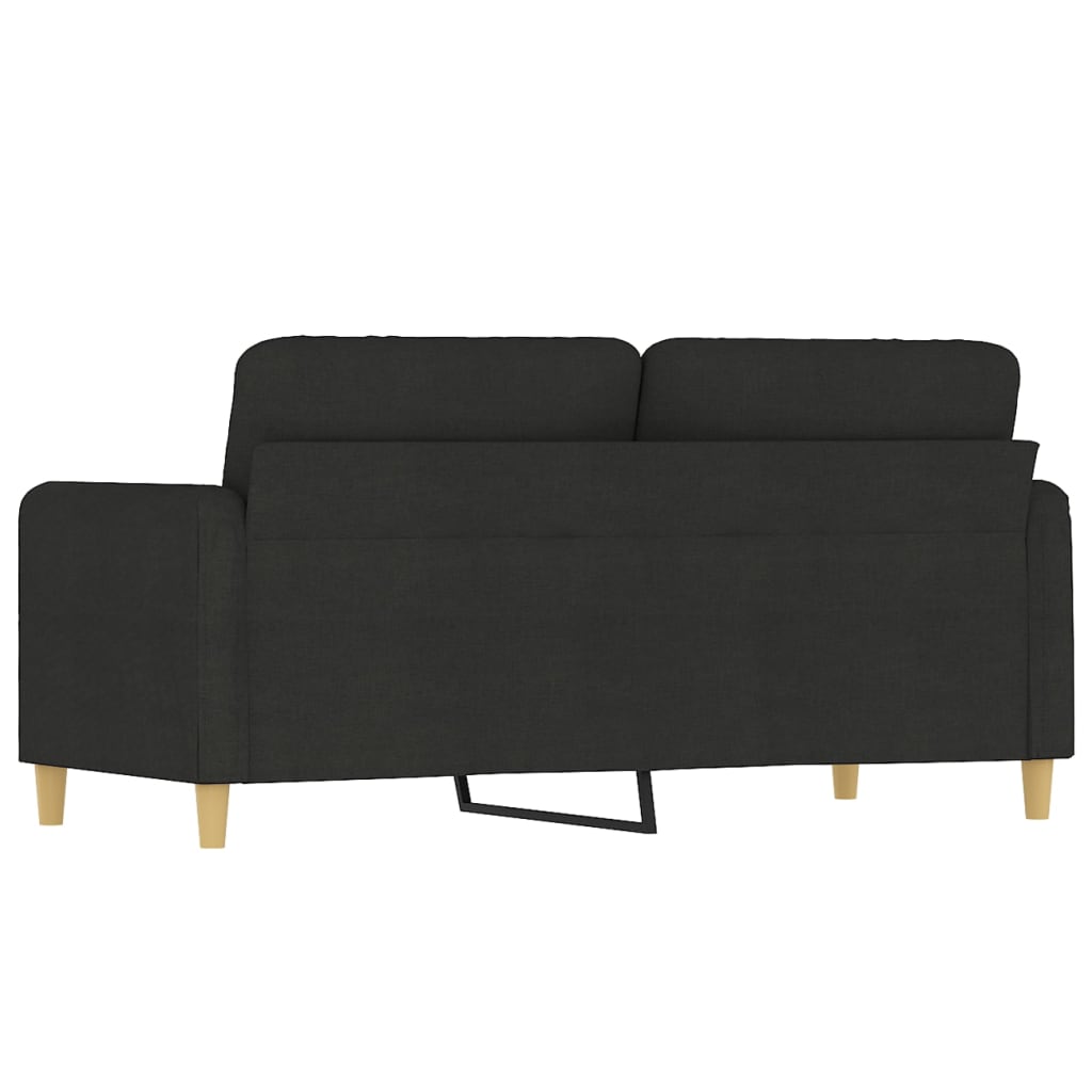 Tweezitsbank 140 cm stof zwart