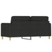 Tweezitsbank 140 cm stof zwart