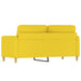 Tweezitsbank 140 cm stof lichtgeel