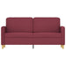 Tweezitsbank 140 cm stof wijnrood