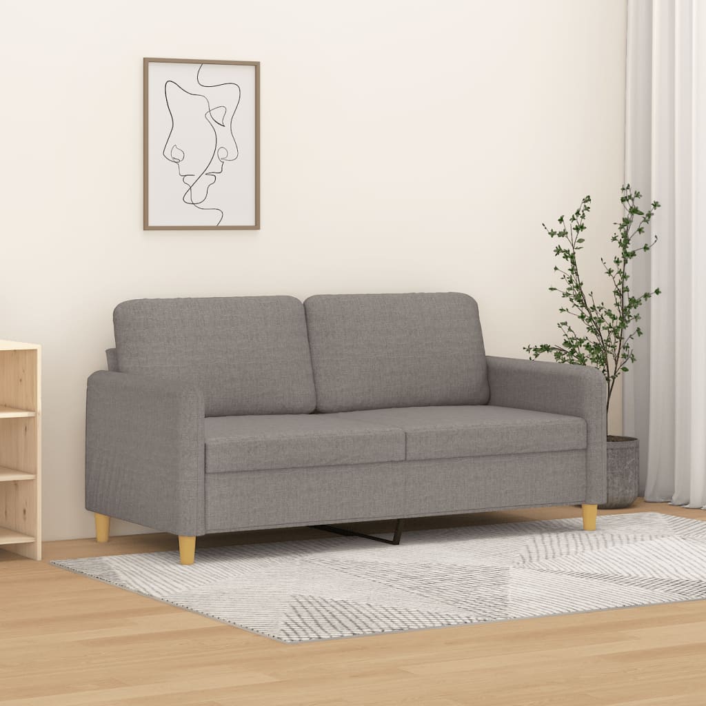 Tweezitsbank 140 cm stof taupe