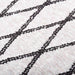 Vloerkleed wasbaar 120x170 cm zwart en wit