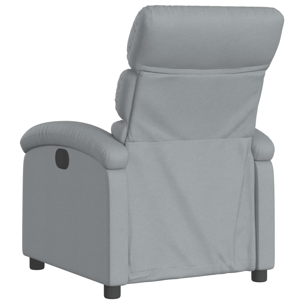 Fauteuil elektrisch verstelbaar stof lichtgrijs