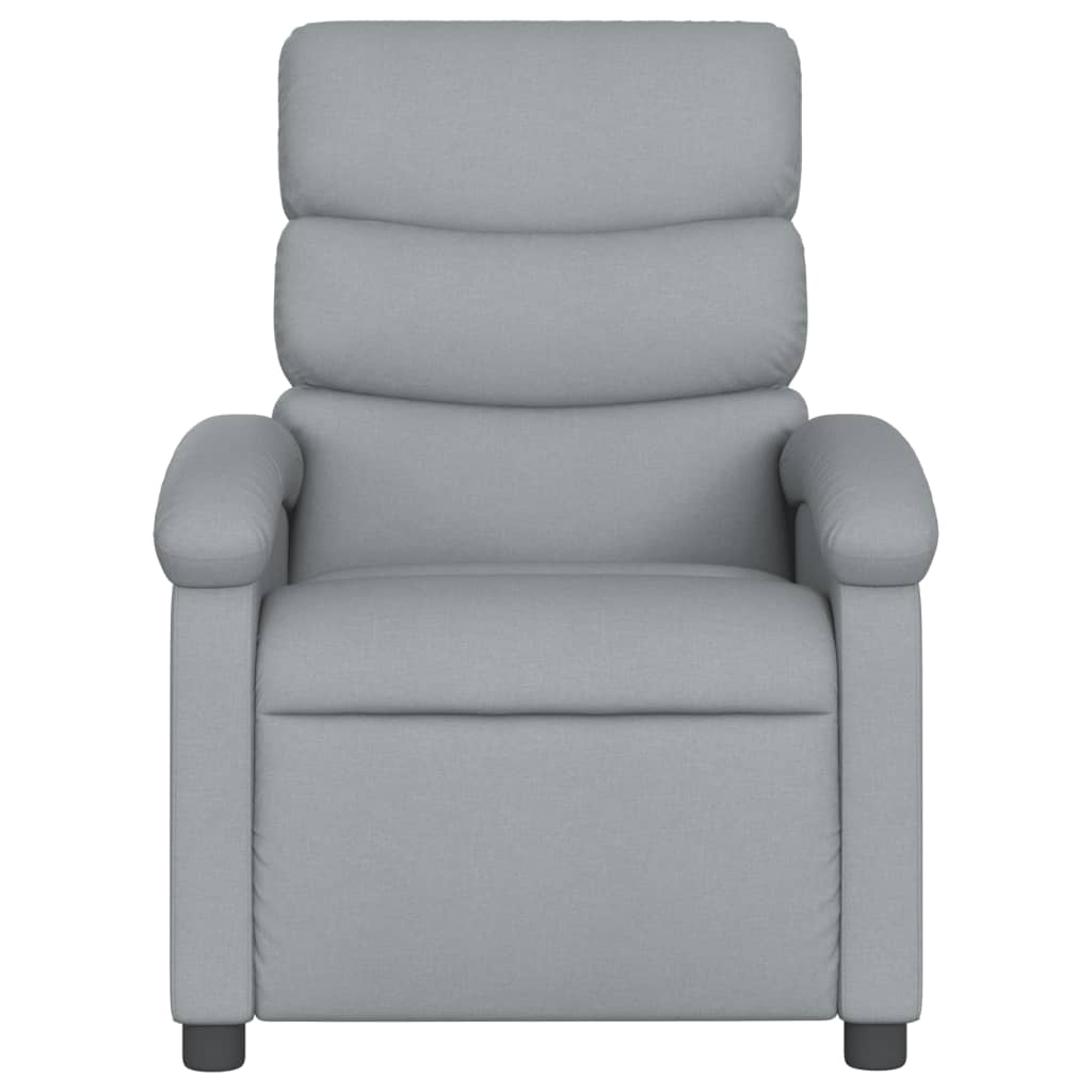 Fauteuil elektrisch verstelbaar stof lichtgrijs