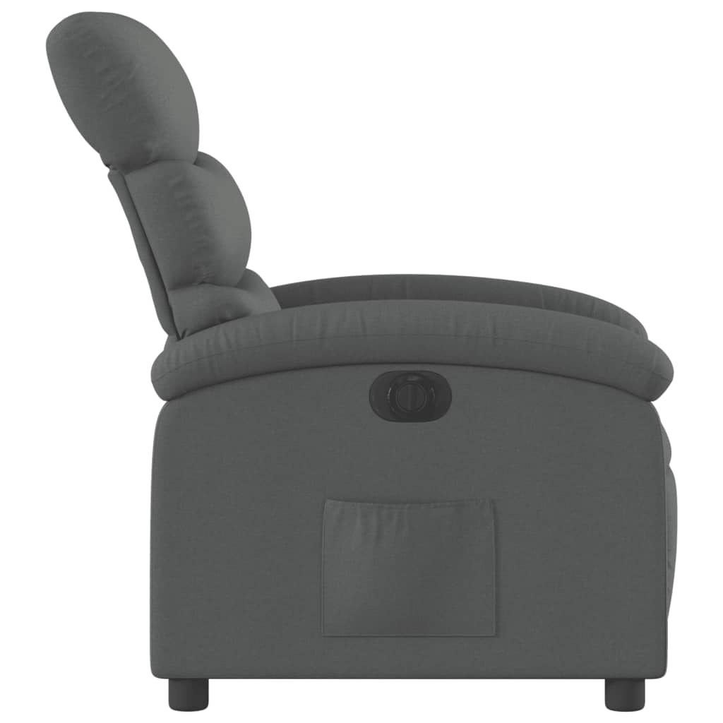 Fauteuil elektrisch verstelbaar stof donkergrijs