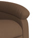 Fauteuil verstelbaar elektrisch stof bruin