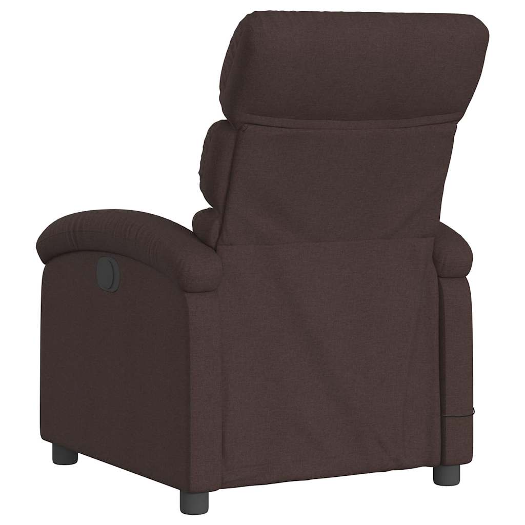 Massagestoel elektrisch verstelbaar stof donkerbruin