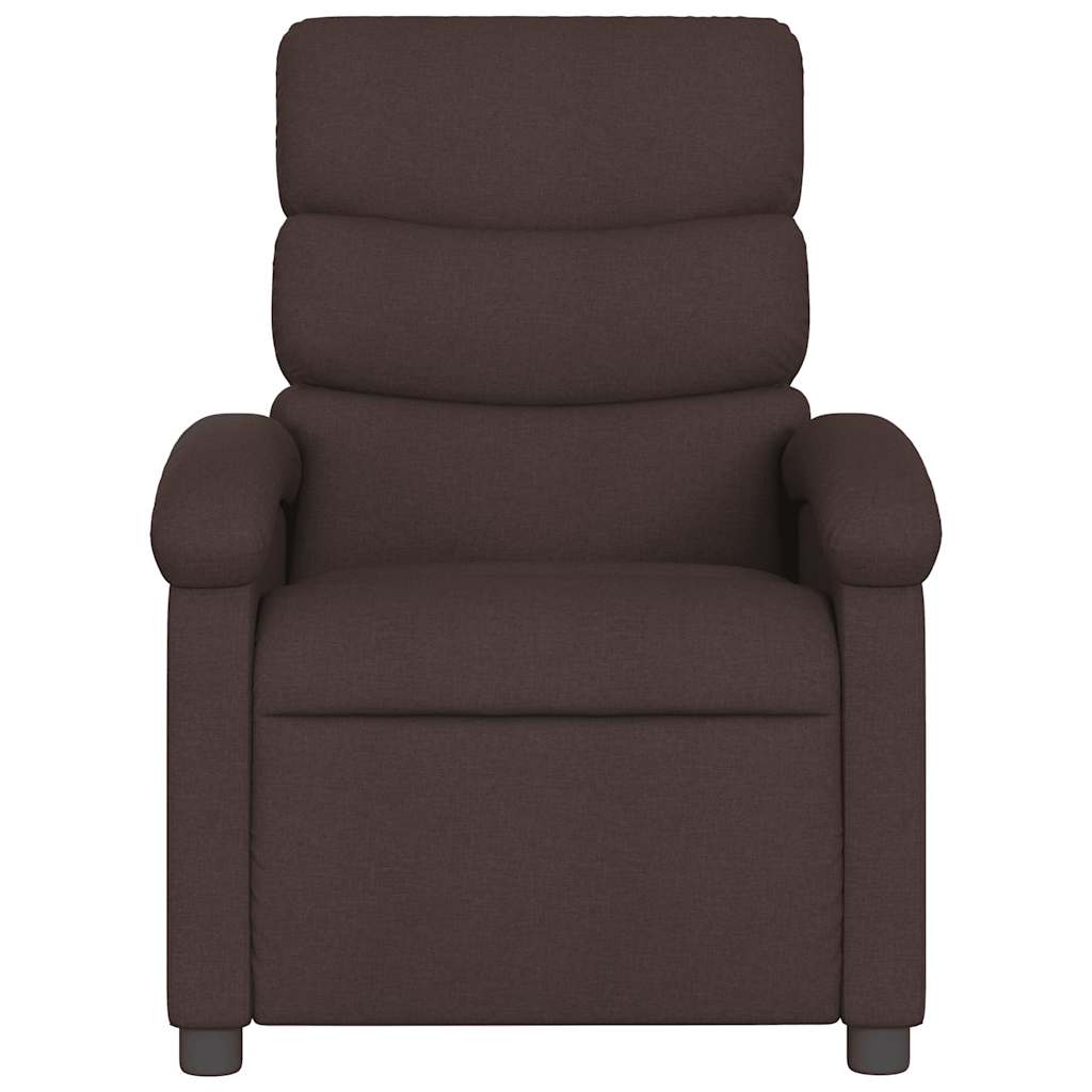 Massagestoel elektrisch verstelbaar stof donkerbruin