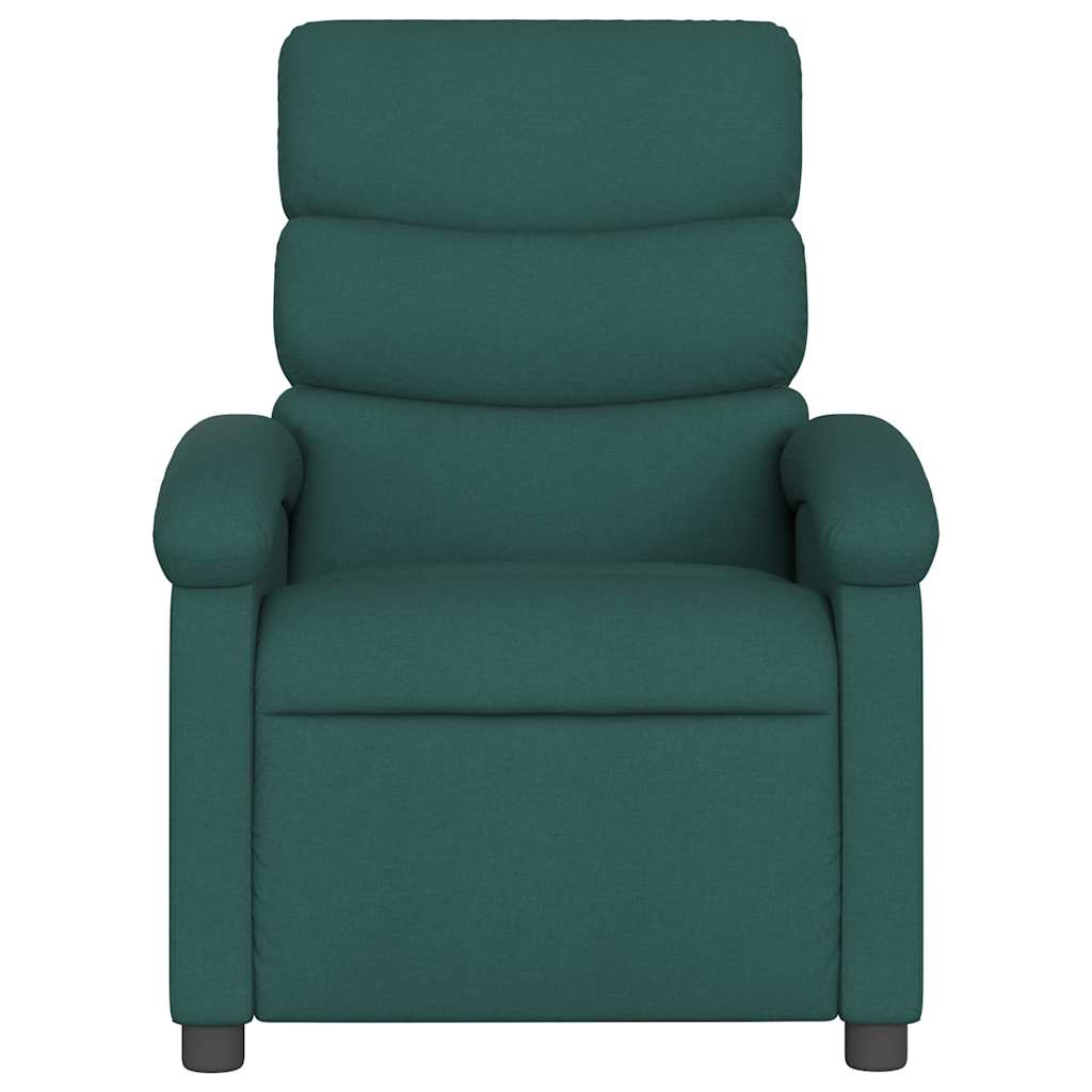 Massagestoel elektrisch verstelbaar stof donkergroen