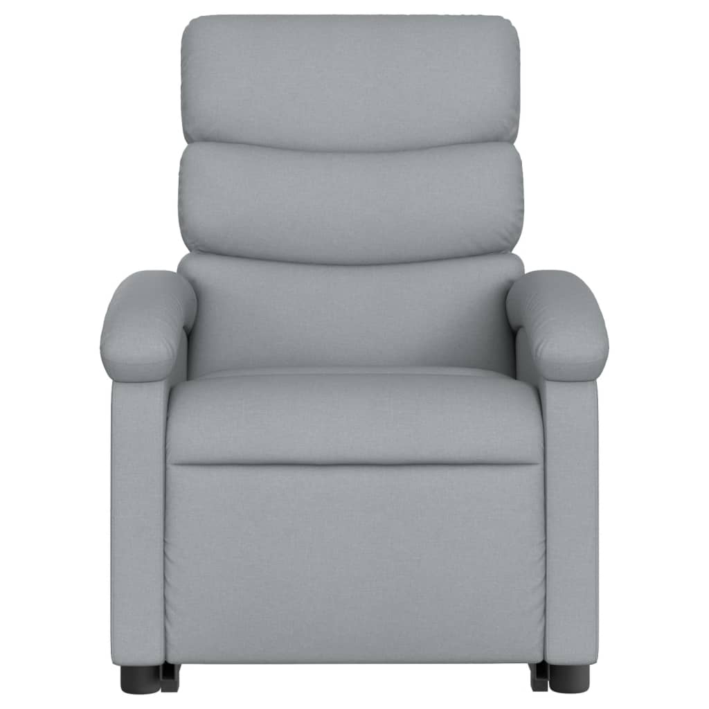 Sta-op-massagestoel verstelbaar stof lichtgrijs