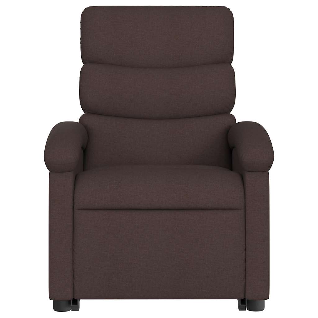 Sta-op-massagestoel elektrisch verstelbaar stof donkerbruin
