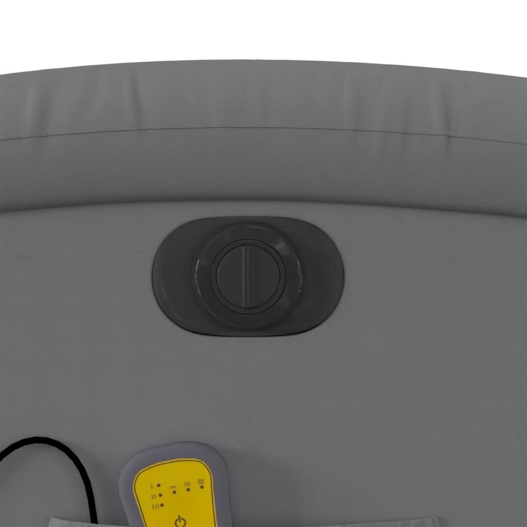 Massagestoel verstelbaar elektrisch kunstleer grijs