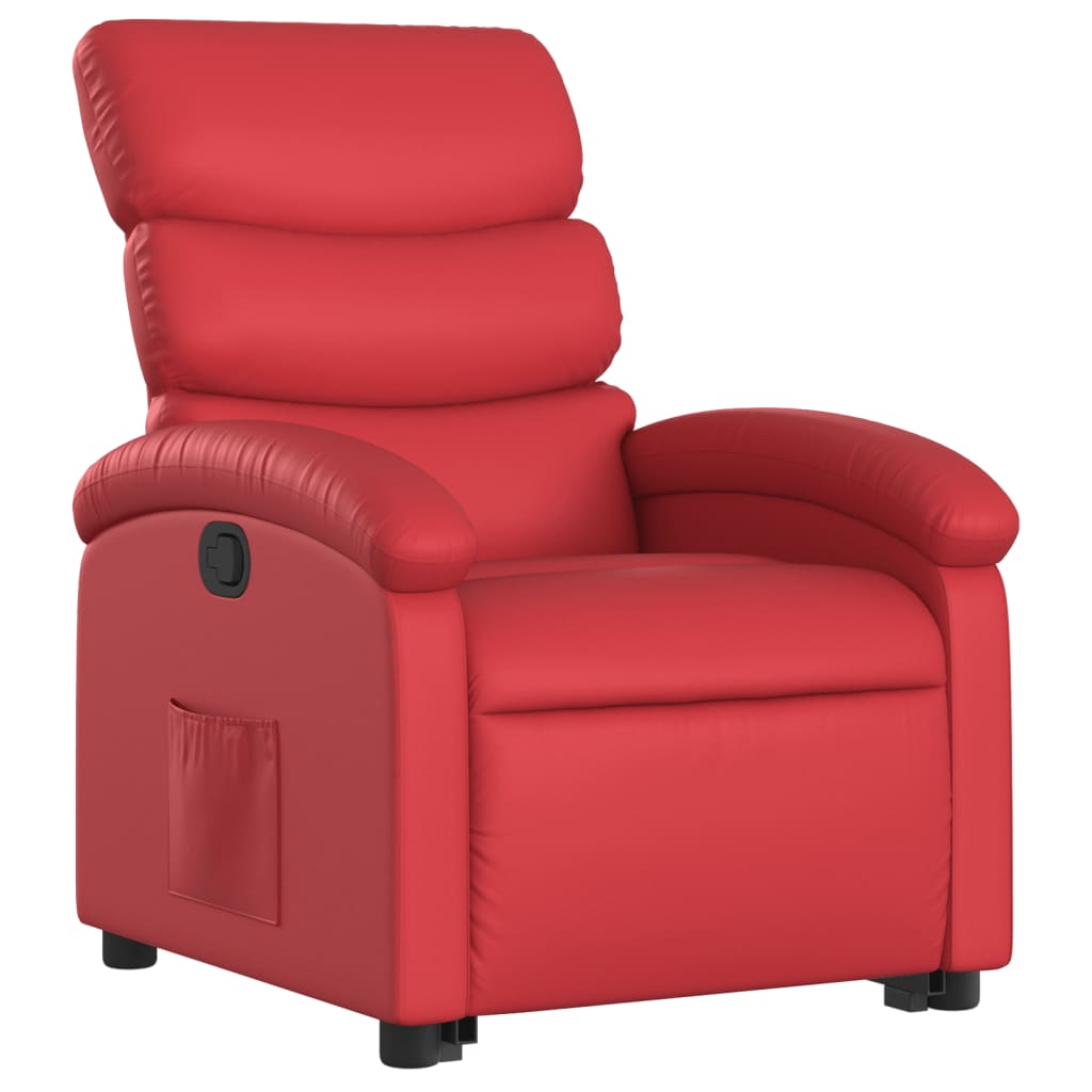 Sta-op-stoel kunstleer rood