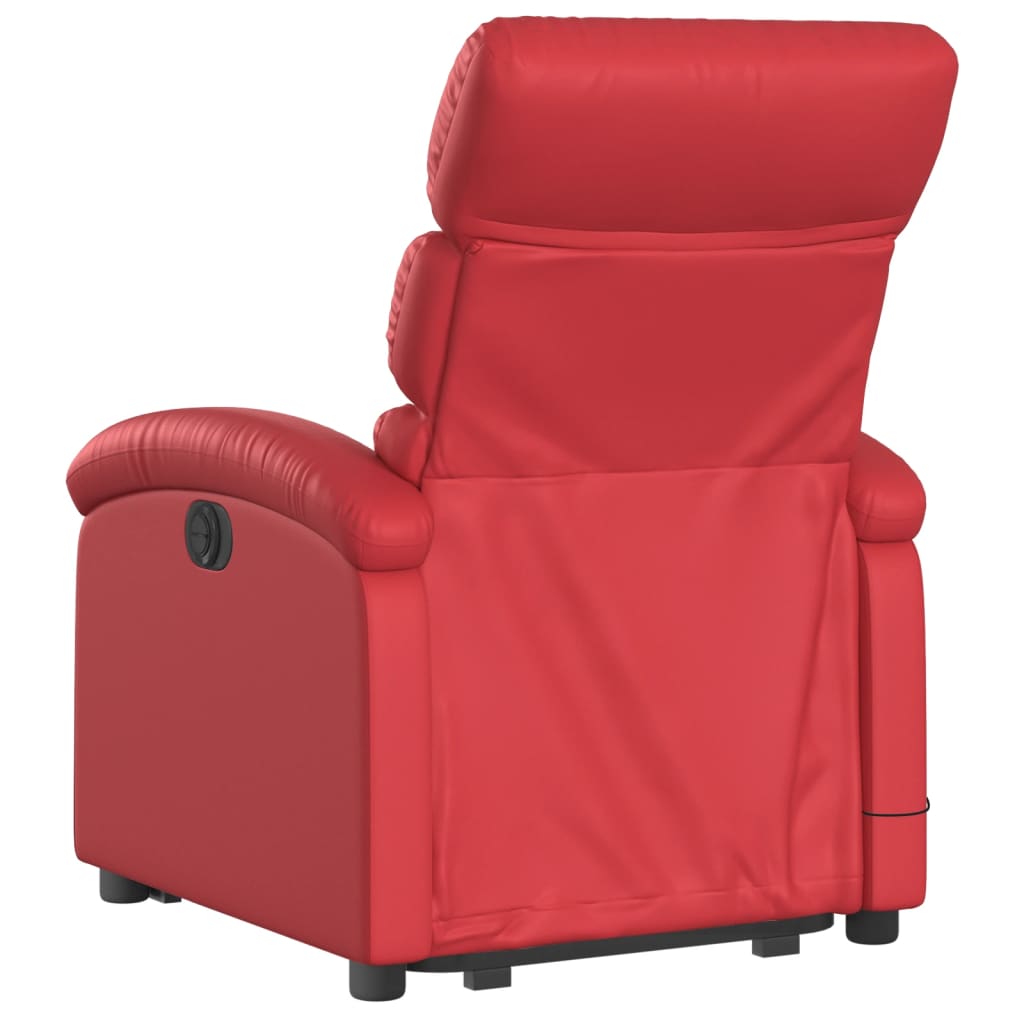 Sta-op-stoel kunstleer rood