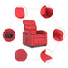 Sta-op-stoel kunstleer rood
