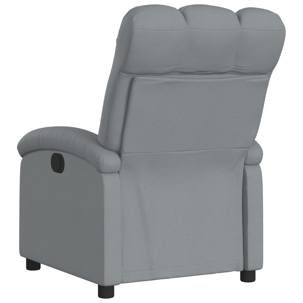 Fauteuil elektrisch verstelbaar stof lichtgrijs
