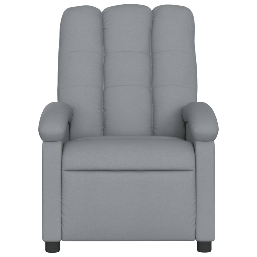 Fauteuil elektrisch verstelbaar stof lichtgrijs