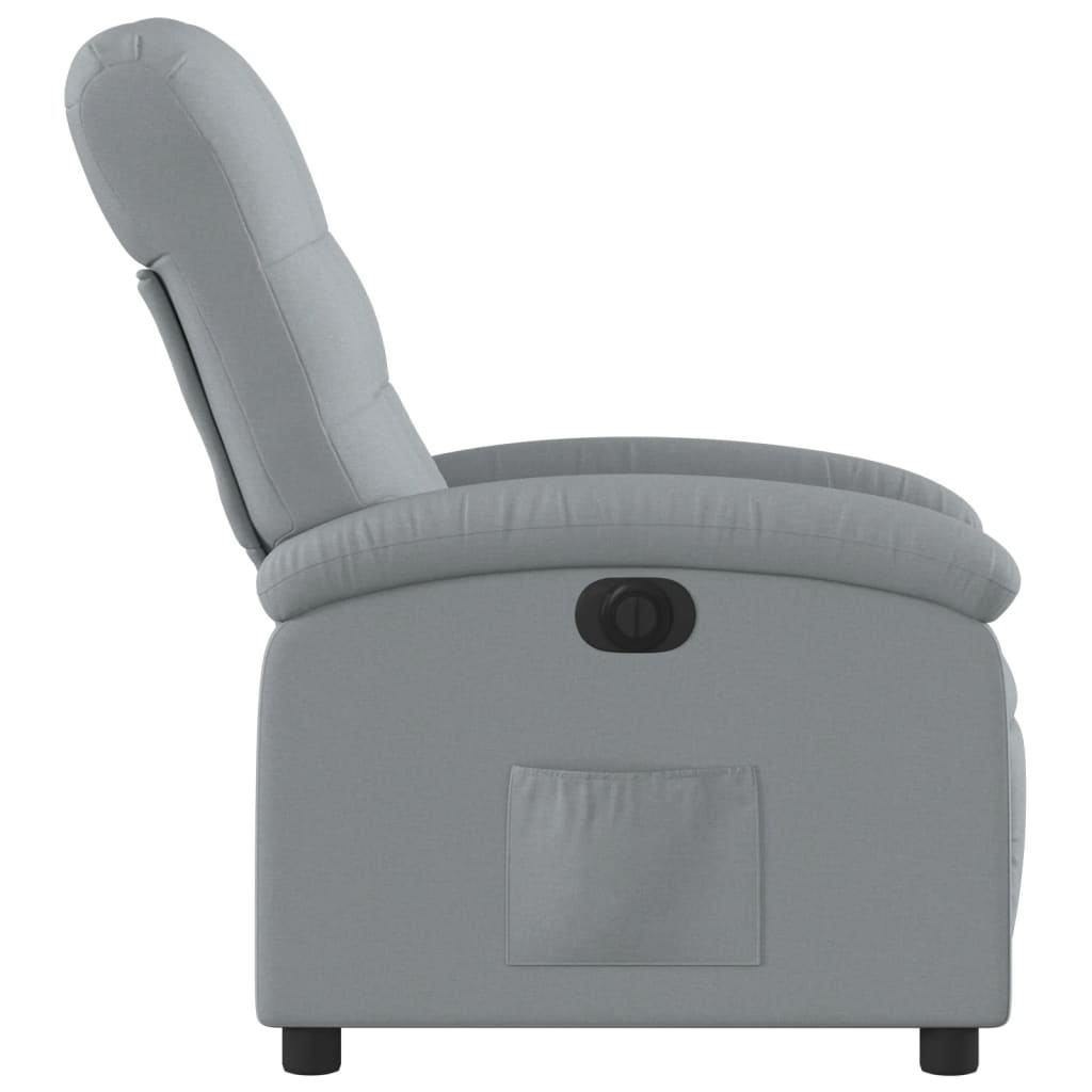 Fauteuil elektrisch verstelbaar stof lichtgrijs