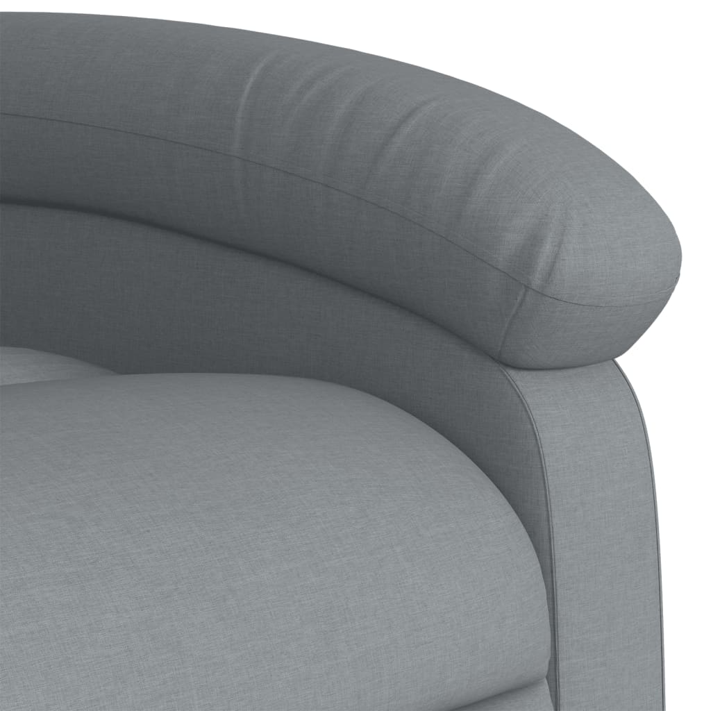 Fauteuil elektrisch verstelbaar stof lichtgrijs