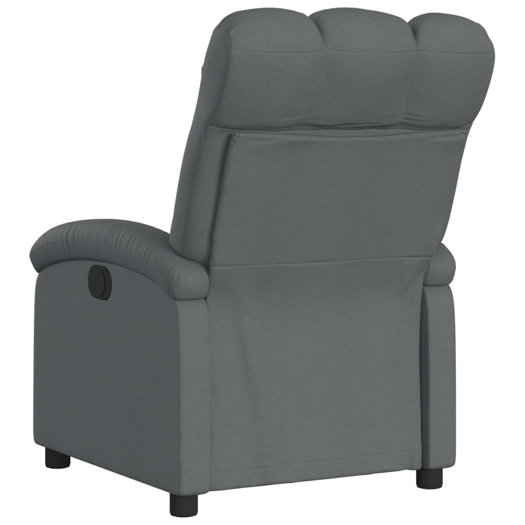 Fauteuil elektrisch verstelbaar stof donkergrijs