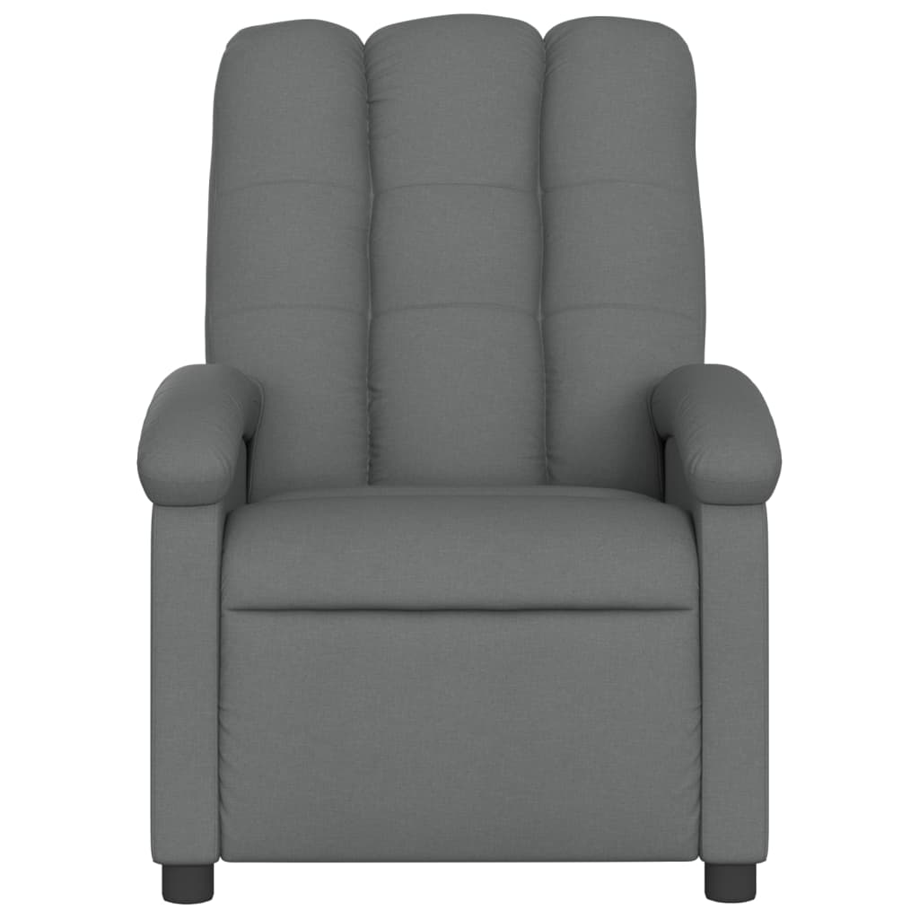 Fauteuil elektrisch verstelbaar stof donkergrijs