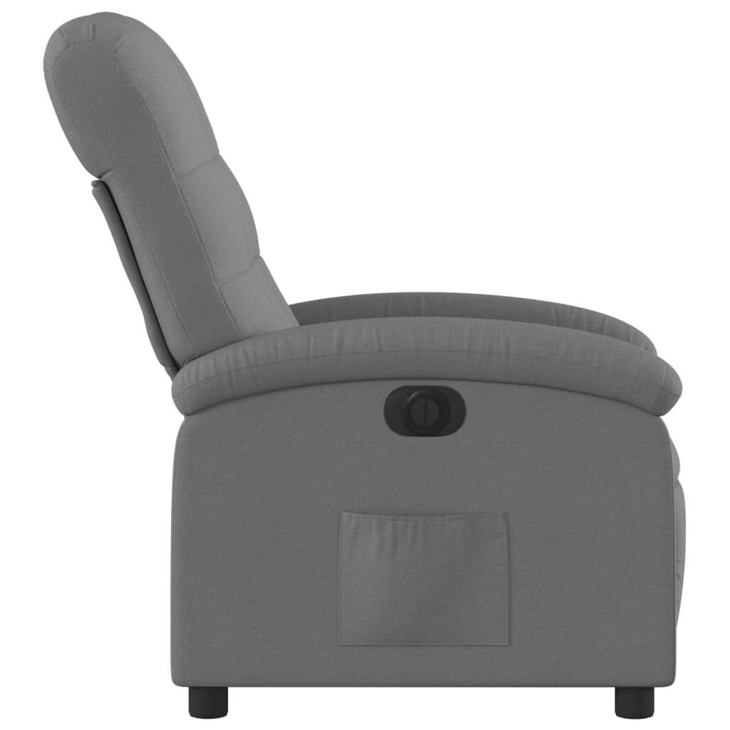 Fauteuil elektrisch verstelbaar stof donkergrijs