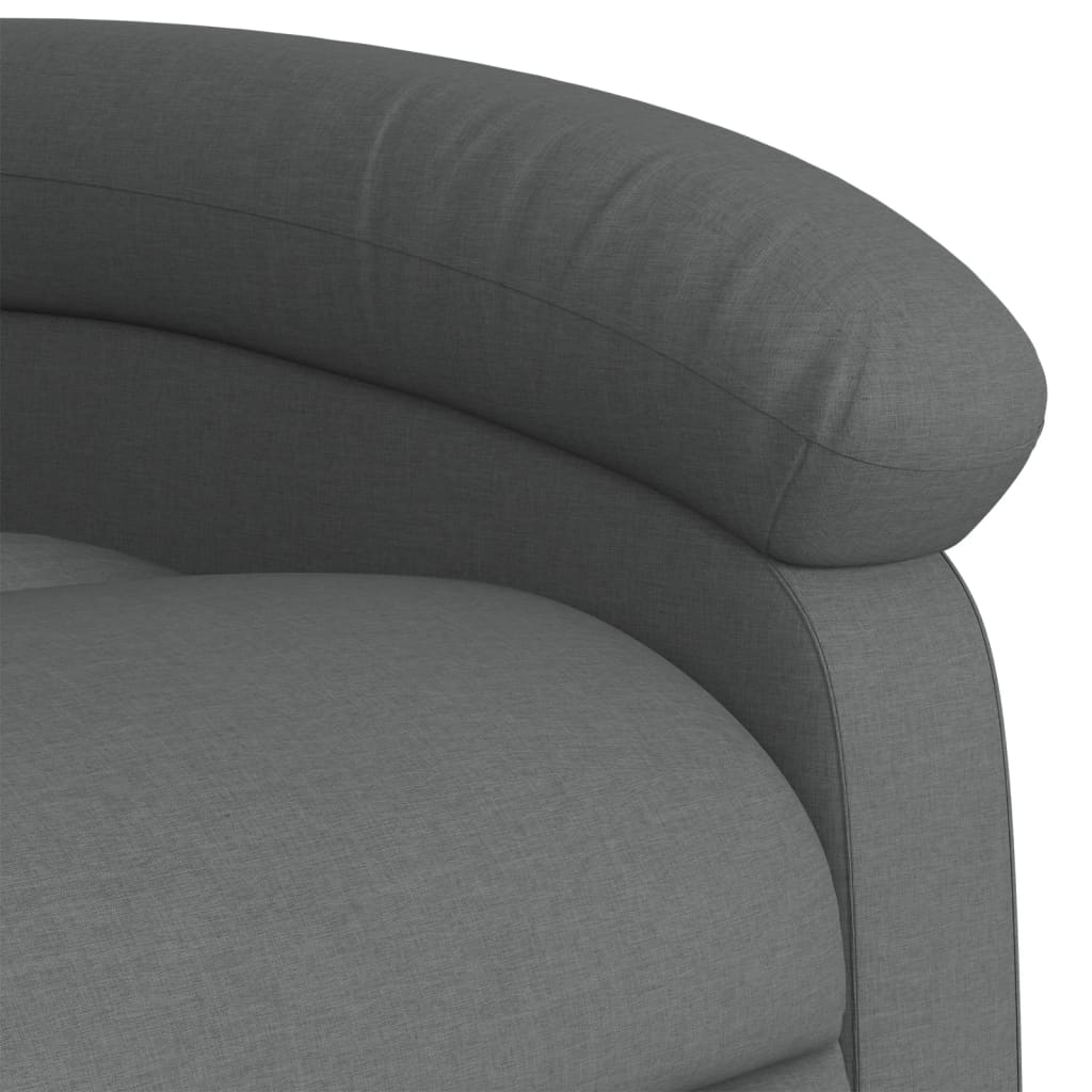 Fauteuil elektrisch verstelbaar stof donkergrijs