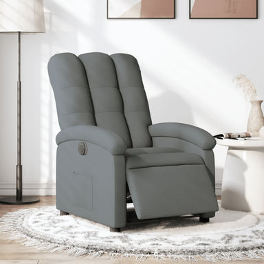 Fauteuil elektrisch verstelbaar stof donkergrijs