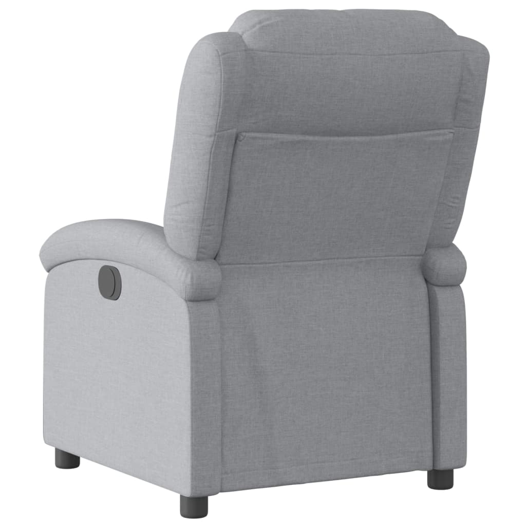 Fauteuil elektrisch verstelbaar stof lichtgrijs