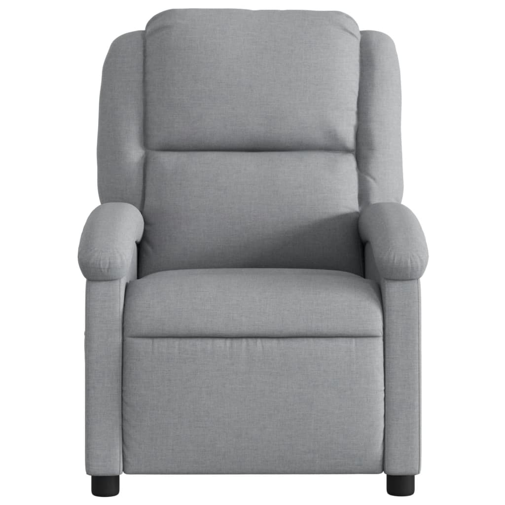 Fauteuil elektrisch verstelbaar stof lichtgrijs