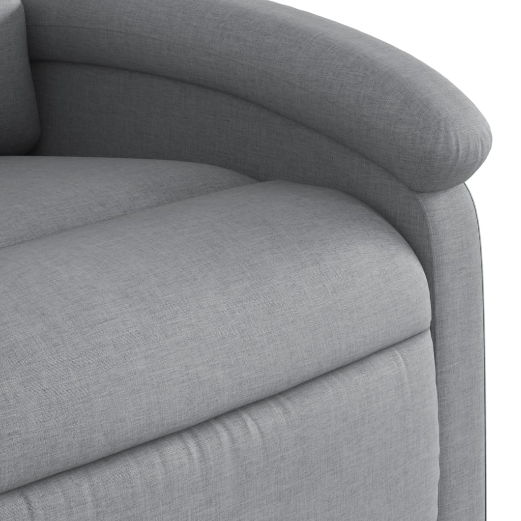Fauteuil elektrisch verstelbaar stof lichtgrijs