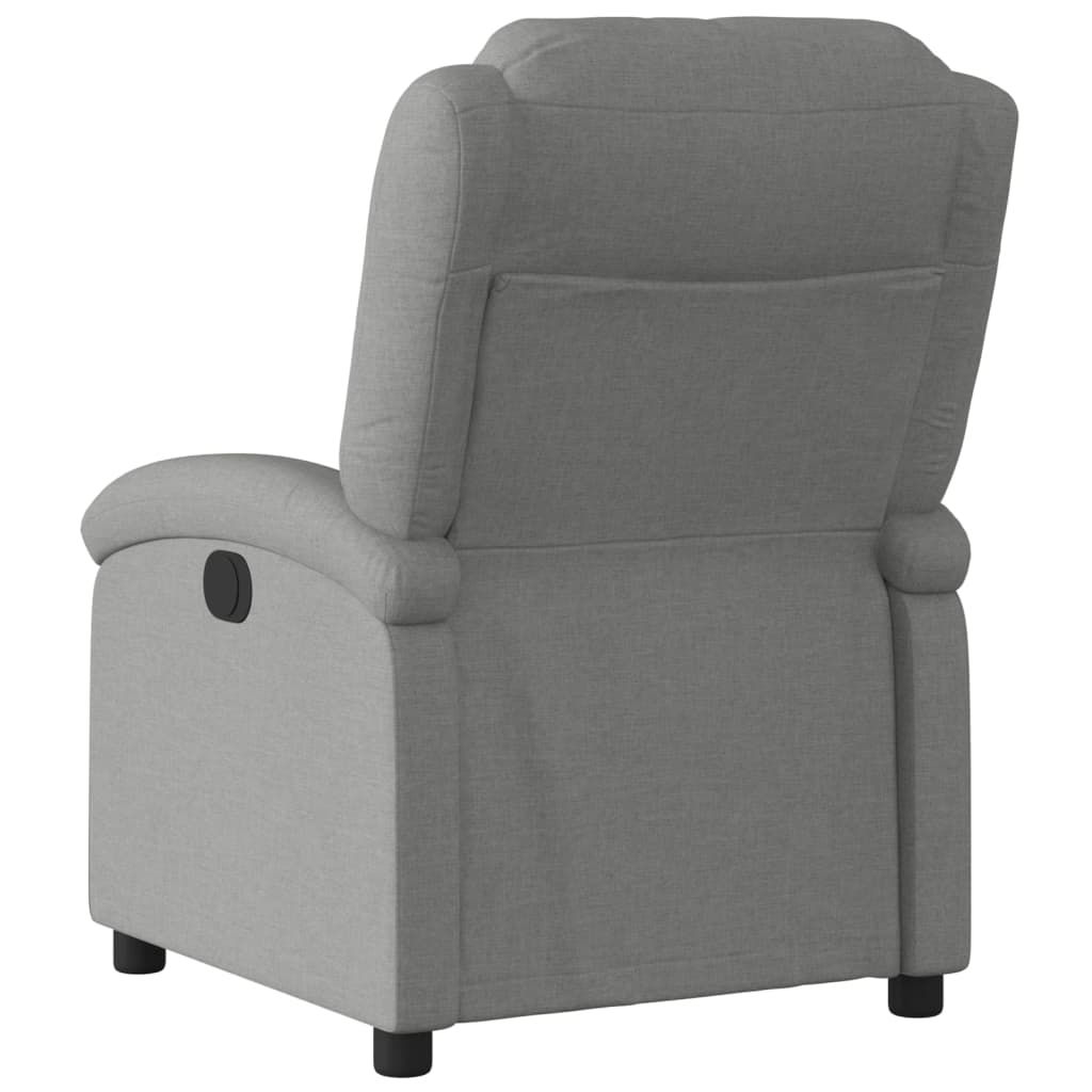 Fauteuil elektrisch verstelbaar stof donkergrijs
